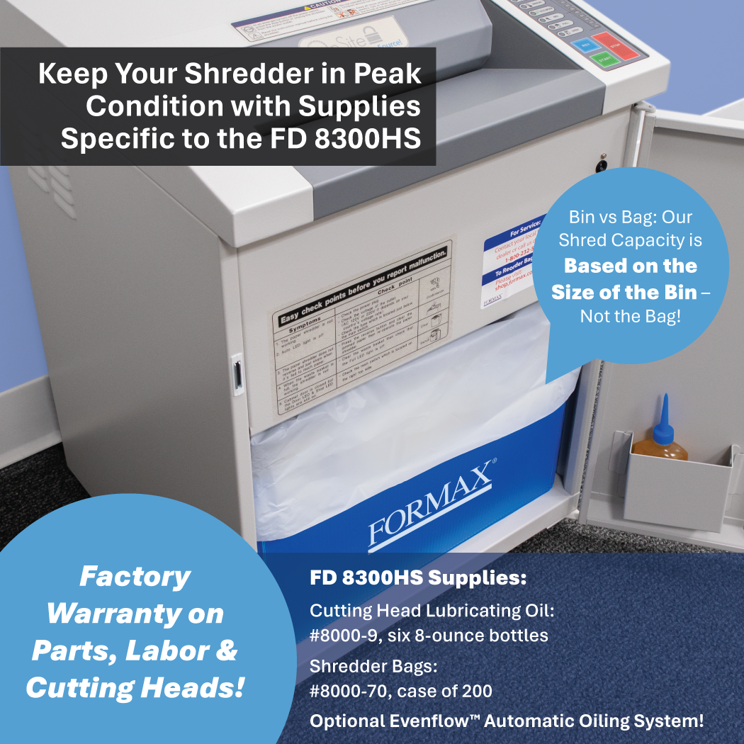 Formax FD 8300HS High Security Deskside Shredder