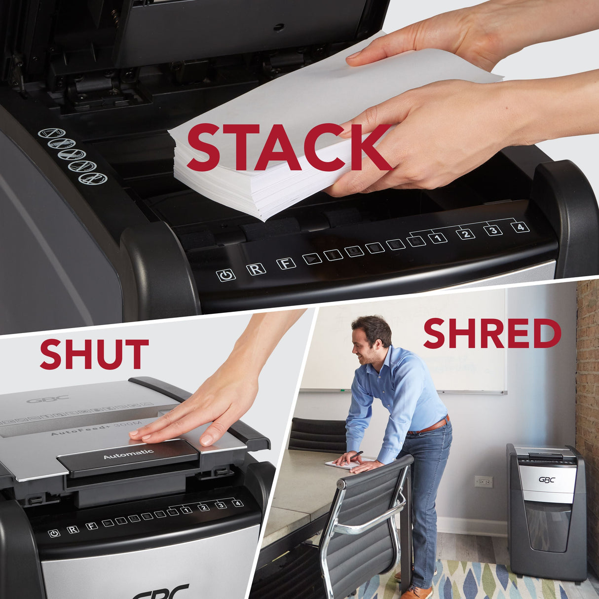 Image of GBC 300M Office Autofeed+ Shredder