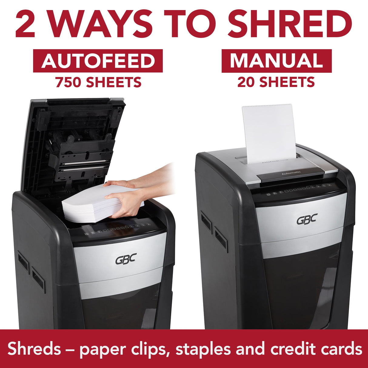 Image of GBC 750X Commercial Autofeed+ Shredder