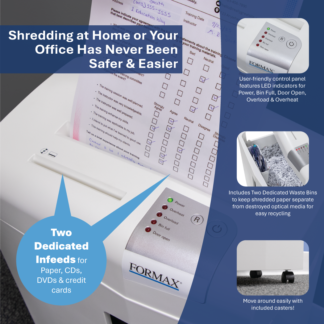 Formax FD 8206CC Cross-Cut Deskside Shredder