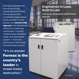 Formax FD 8732HS High Security Paper & Optical Media Shredder