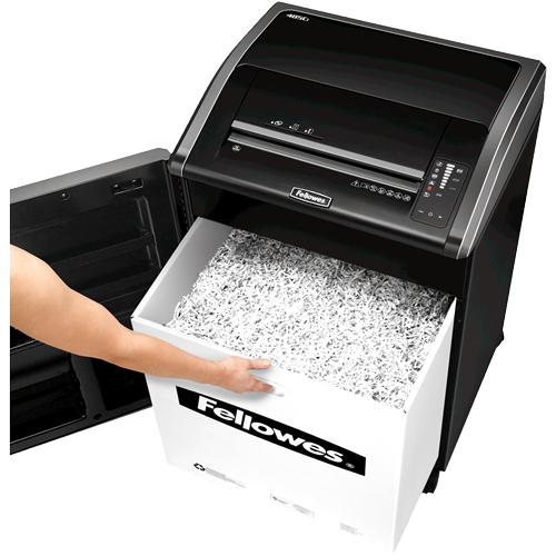 The image of Fellowes Powershred 485i Strip Cut Shredder with Pull Out Bin